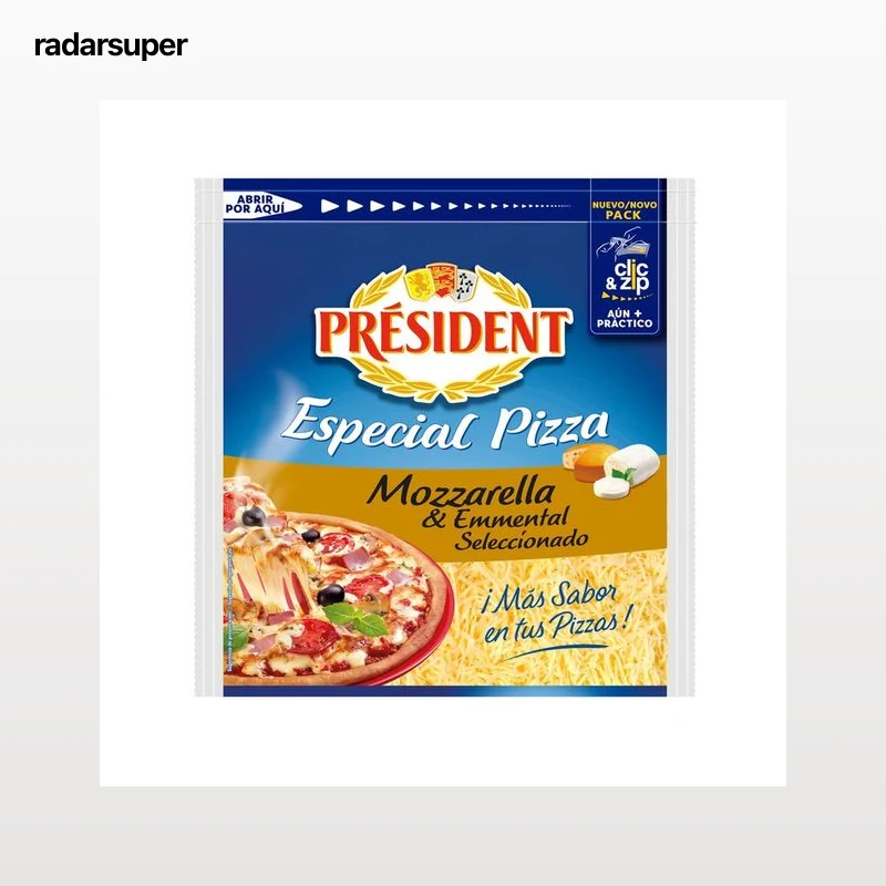 PRÉSIDENT Queso rallado mozzarella y Emmental PRÉSIDENT 150 g.