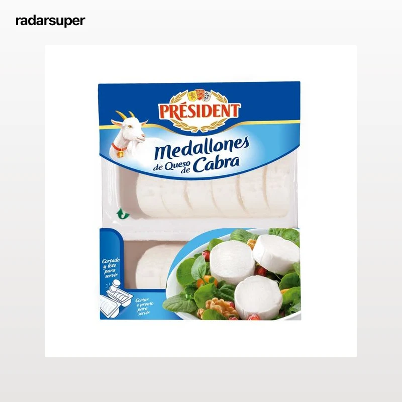 PRÉSIDENT Rulo queso de cabra en medallones PRÉSIDENT 200 g.