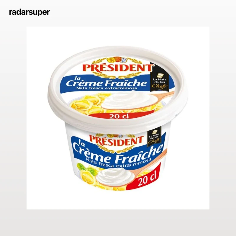 PRÉSIDENT Tarrina de nata fresca extracremosa para cocinar PRESIDENT 200 ml.