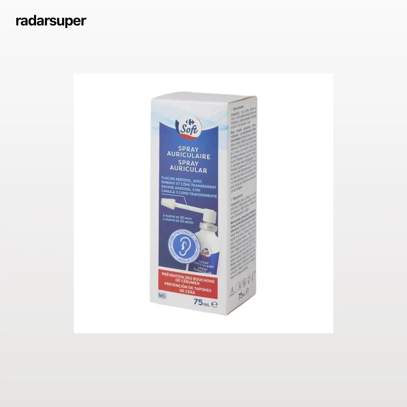 Prevención de tapones de cera en spray Carrefour Soft 75 ml.