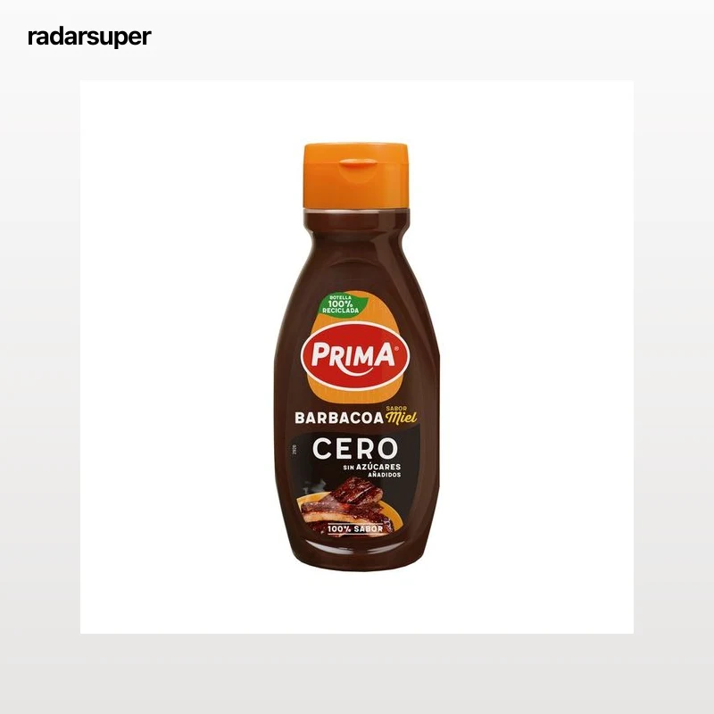 PRIMA Salsa Barbacoa Cero con miel 420 gr.