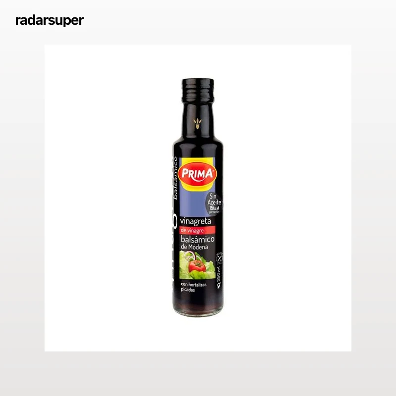 PRIMA Vinagre balsámico de módena botella de 250 ml.