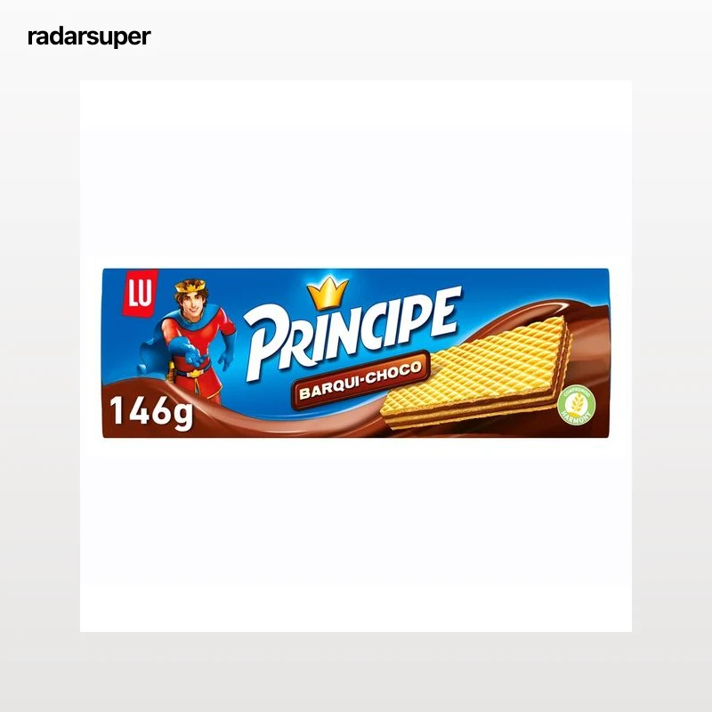 PRÍNCIPE Barqui-Choco Galletas rellenas de finas capas de chocolate 145 g.