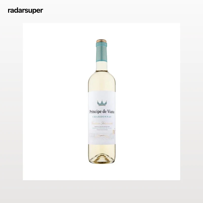 PRÍNCIPE DE VIANA Vendimia seleccionada Vino blanco Chardonnay con D.O. Navarra botella de 75 cl.