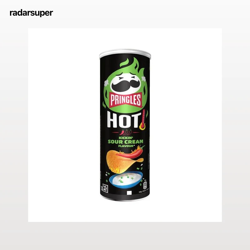 PRINGLES Flame Patatas con forma de teja y sabor sour cream , 160 g.