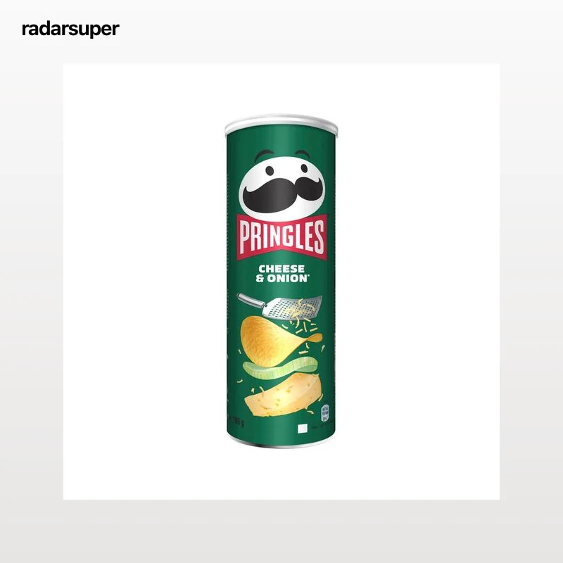 PRINGLES Patatas con forma de teja sabor a queso y cebolla 165 g.