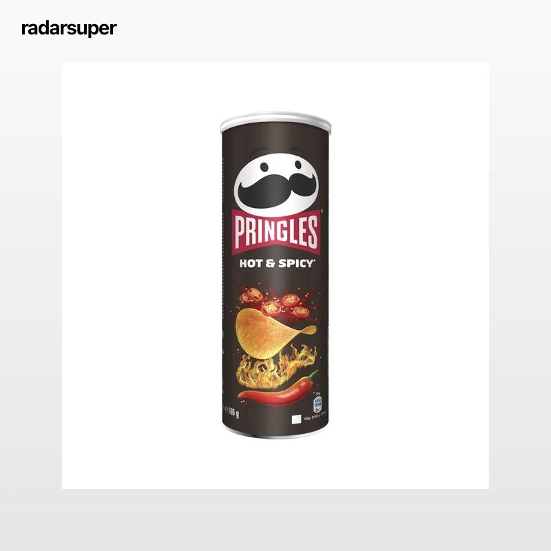 PRINGLES Patatas con forma de teja y sabor picante PRINGLES Hot & Spicy bote de 165 g.