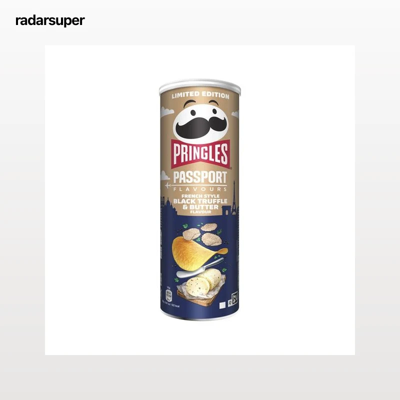 PRINGLES Patatas con sabor a trufa y mantequilla 165g.