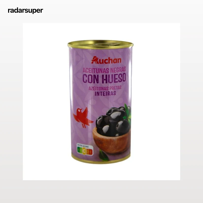 PRODUCTO ALCAMPO Aceitunas negras con hueso 200 g.