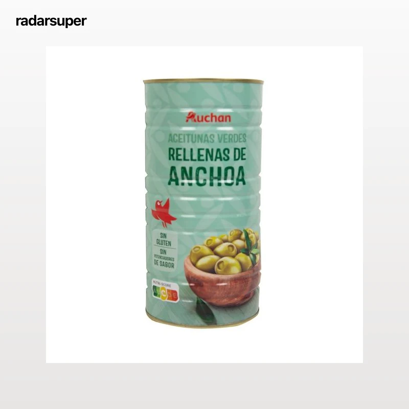 PRODUCTO ALCAMPO Aceitunas rellenas de anchoas 600 g.