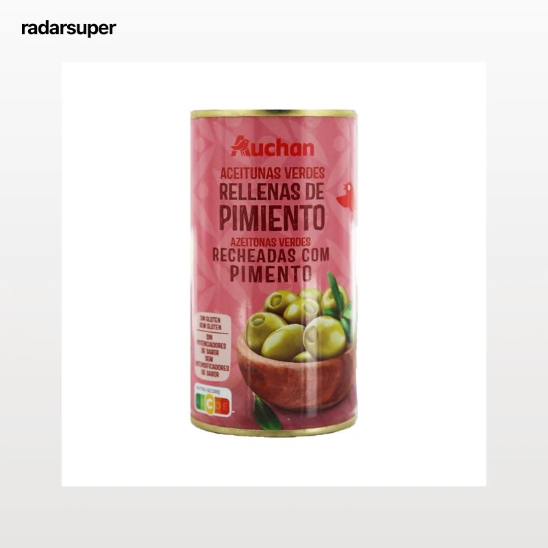 PRODUCTO ALCAMPO Aceitunas rellenas de pimiento lata de 150 g.