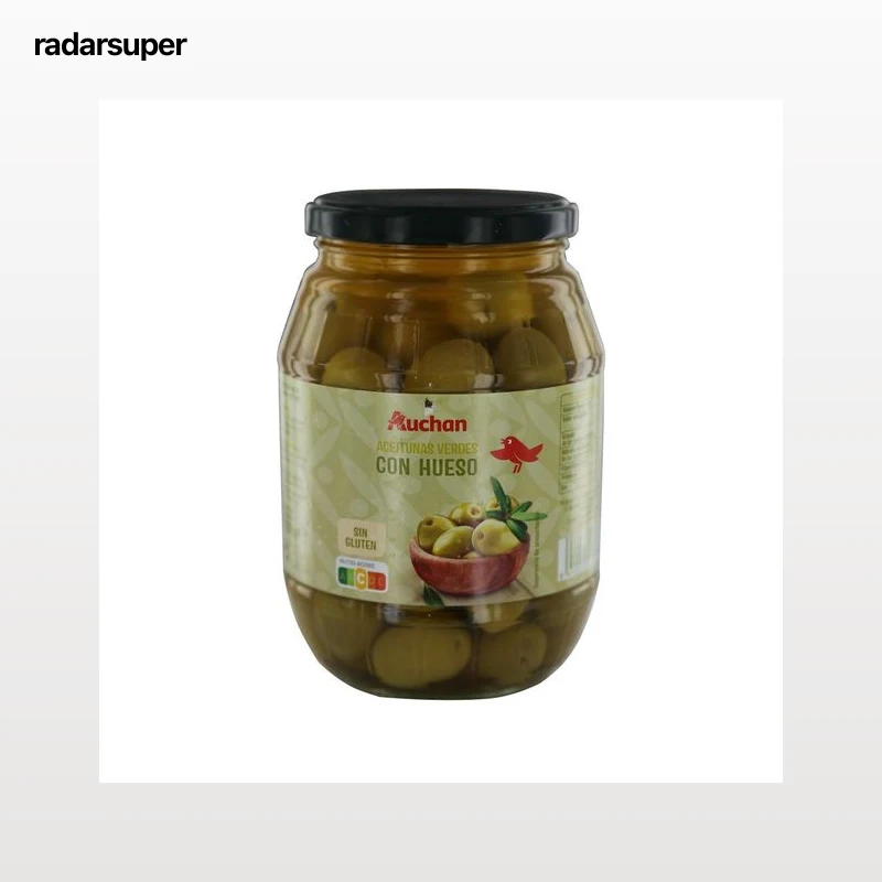 PRODUCTO ALCAMPO Aceitunas verdes Gordal con hueso bote de 550 g.