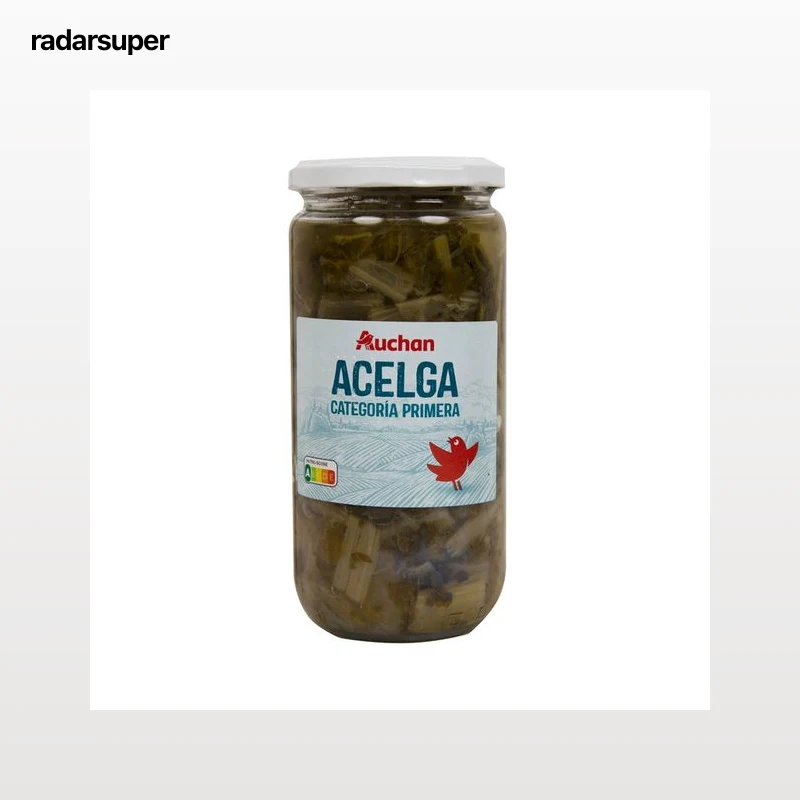 PRODUCTO ALCAMPO Acelgas troceadas al natural frasco de 425 g.