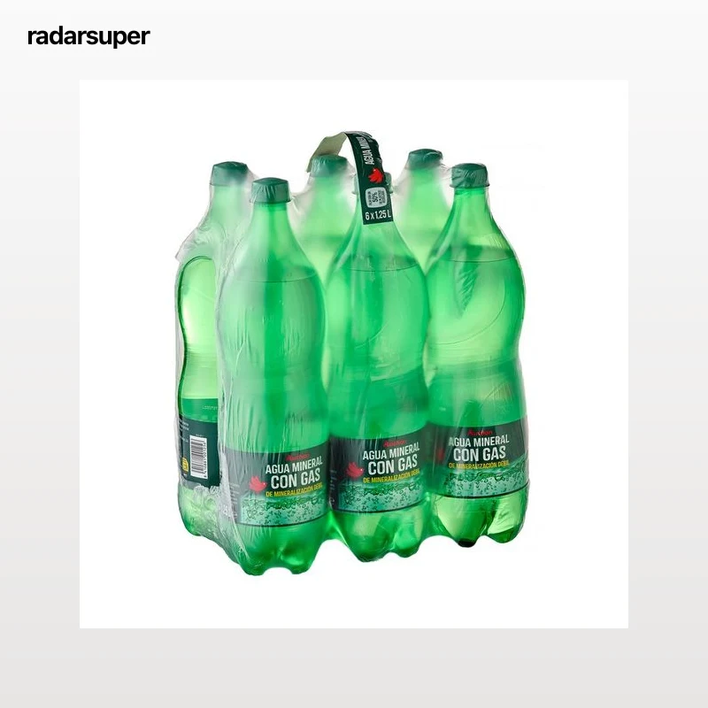 PRODUCTO ALCAMPO Agua mineral con gas pack de 6 X 1,25 l.