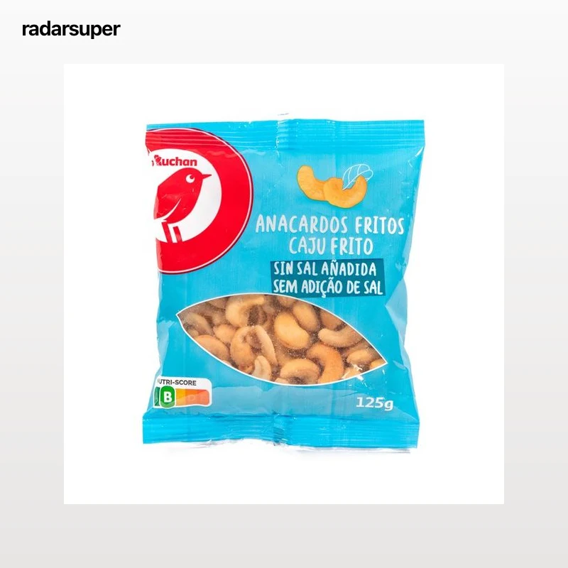 PRODUCTO ALCAMPO Anacardos fritos sin sal añadida 125 g.