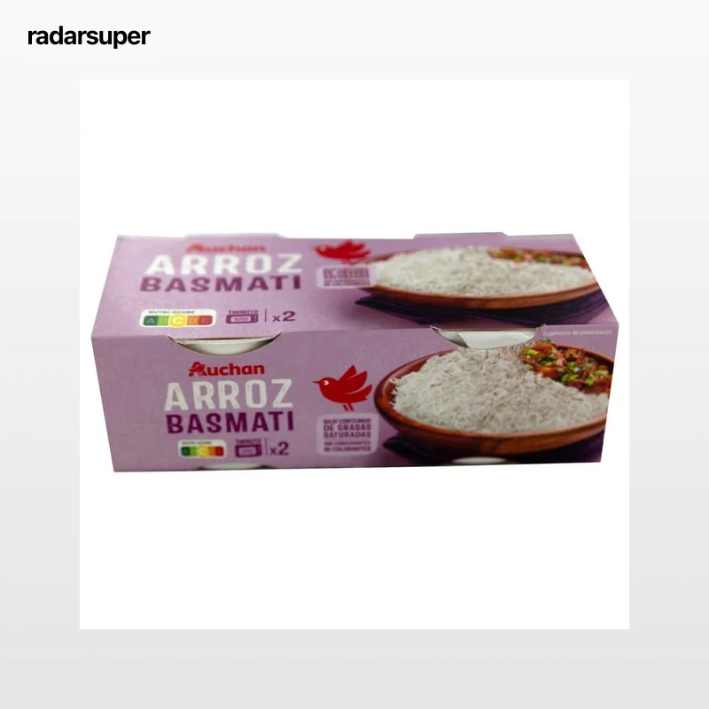 PRODUCTO ALCAMPO Arroz basmati vasito para microondas calentar y listo 2 x 125 g.