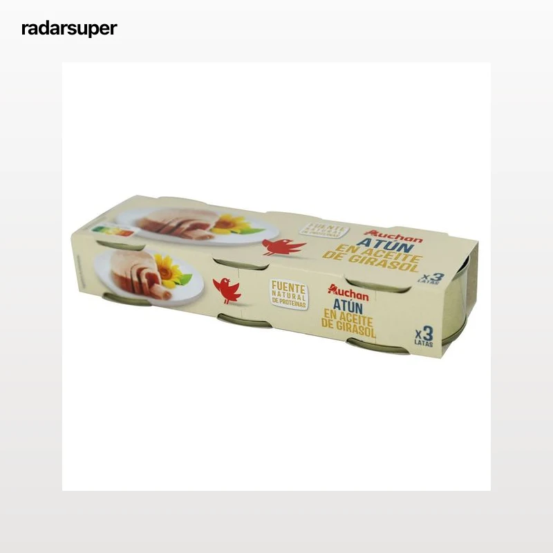 PRODUCTO ALCAMPO Atún en aceite de girasol pack 3 uds. x 52 g.