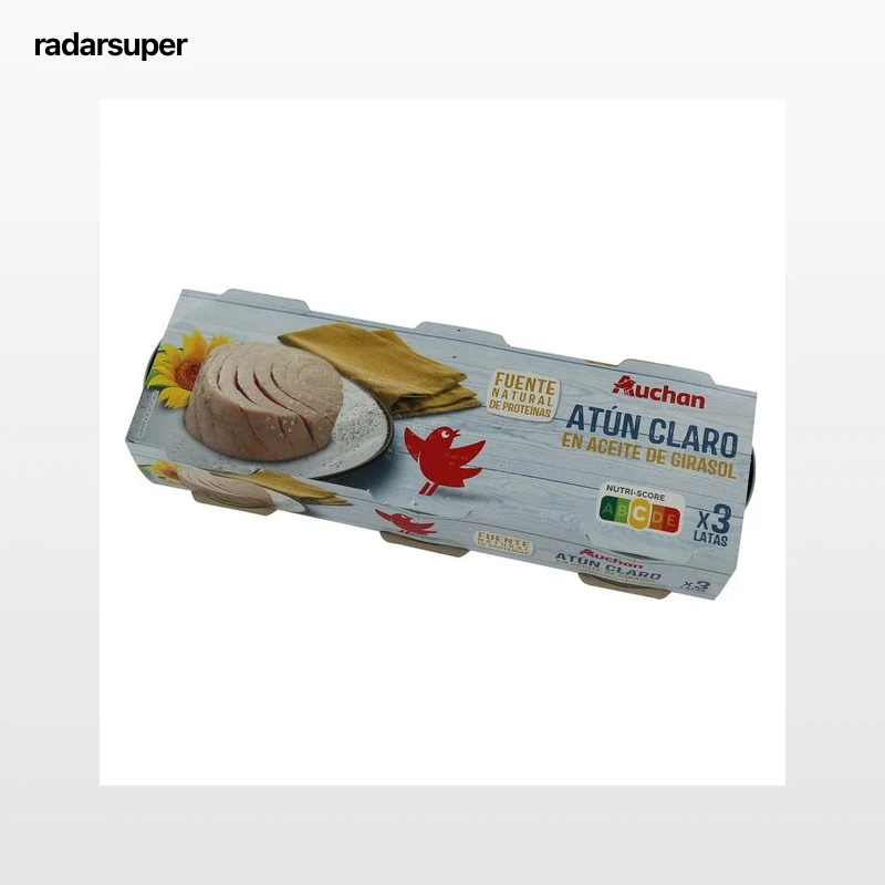 PRODUCTO ALCAMPO Atún claro en aceite de girasol pack 3 uds. x 52 g.