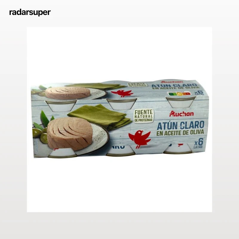 PRODUCTO ALCAMPO Atún claro en aceite de oliva lata de 52 g. pack de 6 uds.