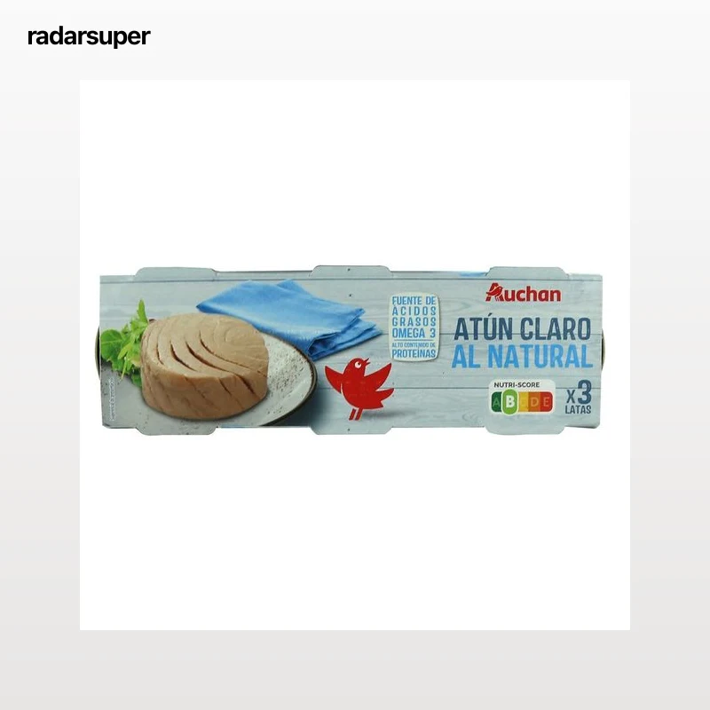 PRODUCTO ALCAMPO Atún claro al natural pack 3 latas de 56 g.