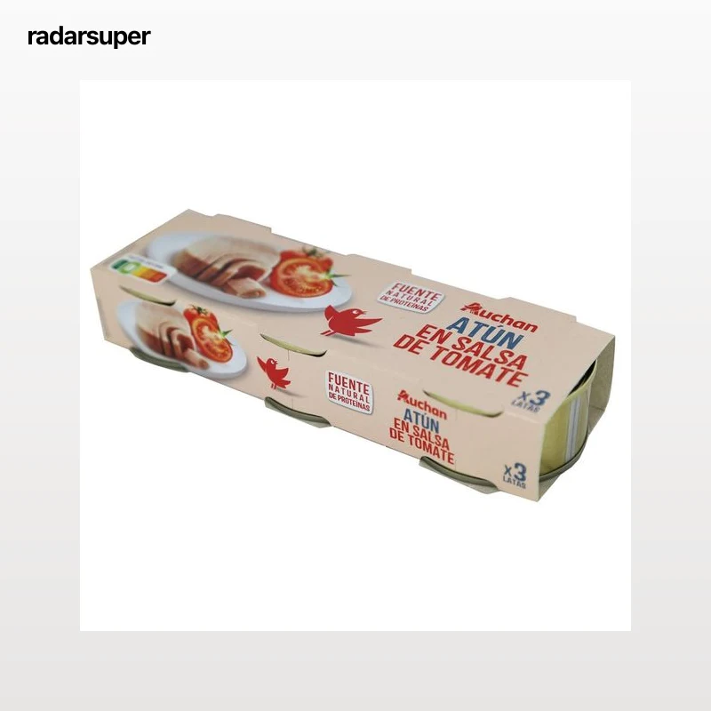 PRODUCTO ALCAMPO Atún en tomate lata de 52 g. pack de 3 uds.
