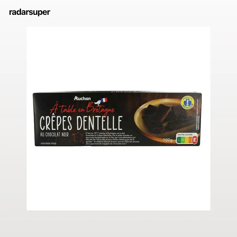PRODUCTO ALCAMPO Barquillos crujientes chocolate negro 100 g.