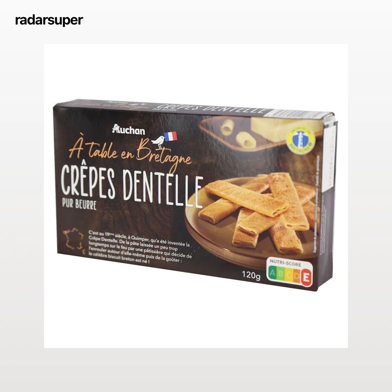 PRODUCTO ALCAMPO Barquillos crujientes con forma de crepes 120 g.