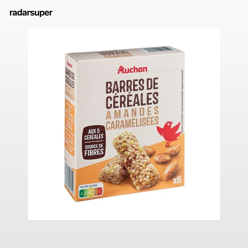 PRODUCTO ALCAMPO Barritas de cereales con almendras caramelizadas 126 g