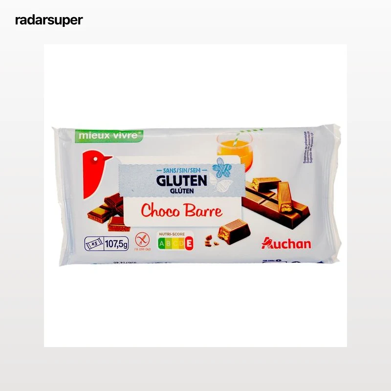 PRODUCTO ALCAMPO Barritas de chocolate sin gluten 5 uds 107,5 g.