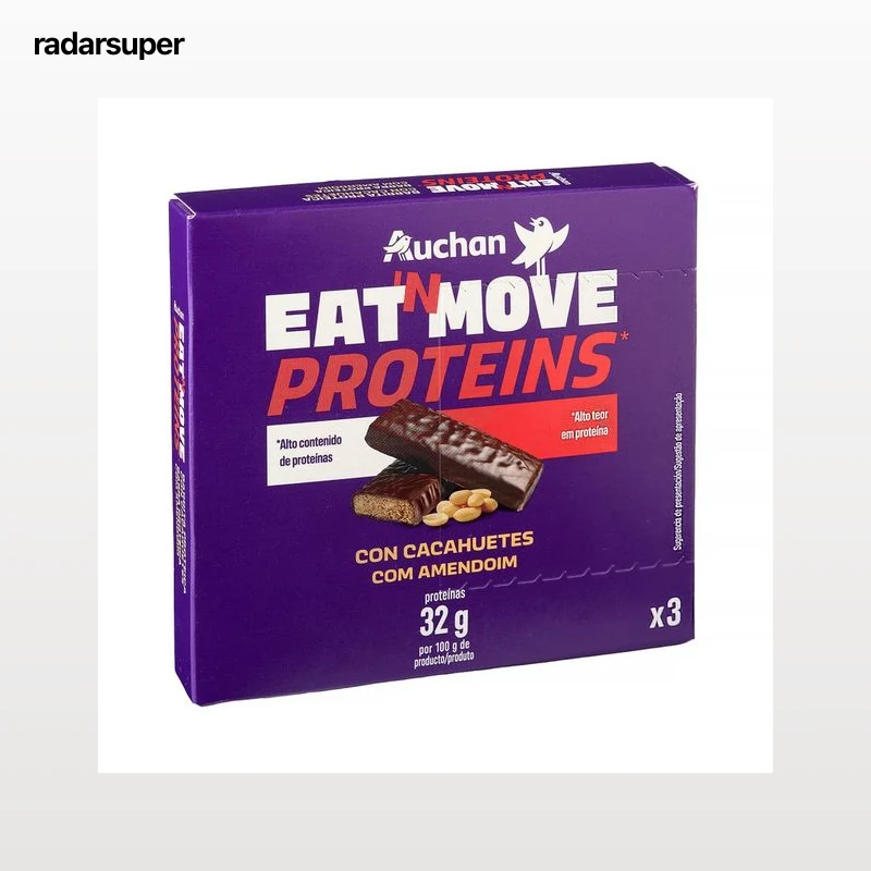 PRODUCTO ALCAMPO Barritas proteicas con cacahuetes 3 x 40 g.