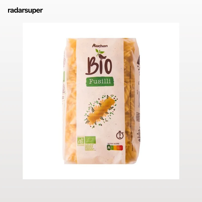 PRODUCTO ALCAMPO Bio Fusilli de calidad superior procedente de agricultura ecológica 500 g.