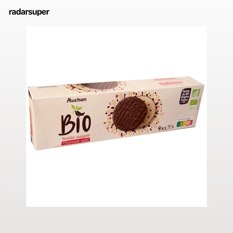 PRODUCTO ALCAMPO Bio Galleta cubierta de chocolate negro ecológico 200 g.