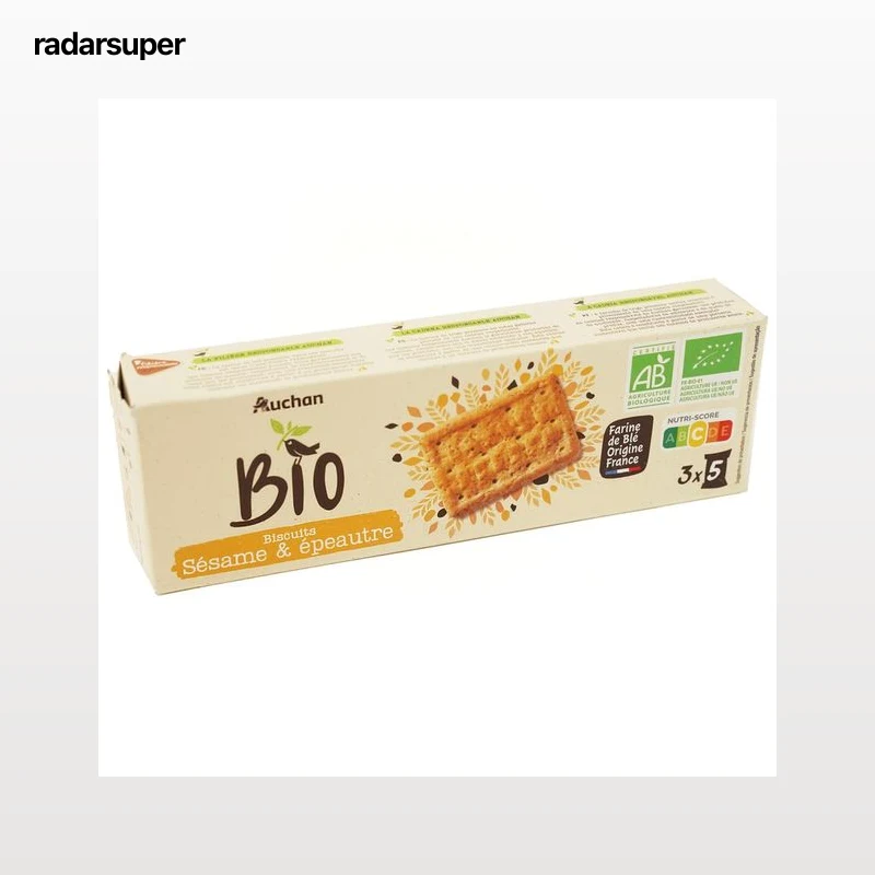 PRODUCTO ALCAMPO Bio Galletas con espelta y sésamo ecológicos 150 g.