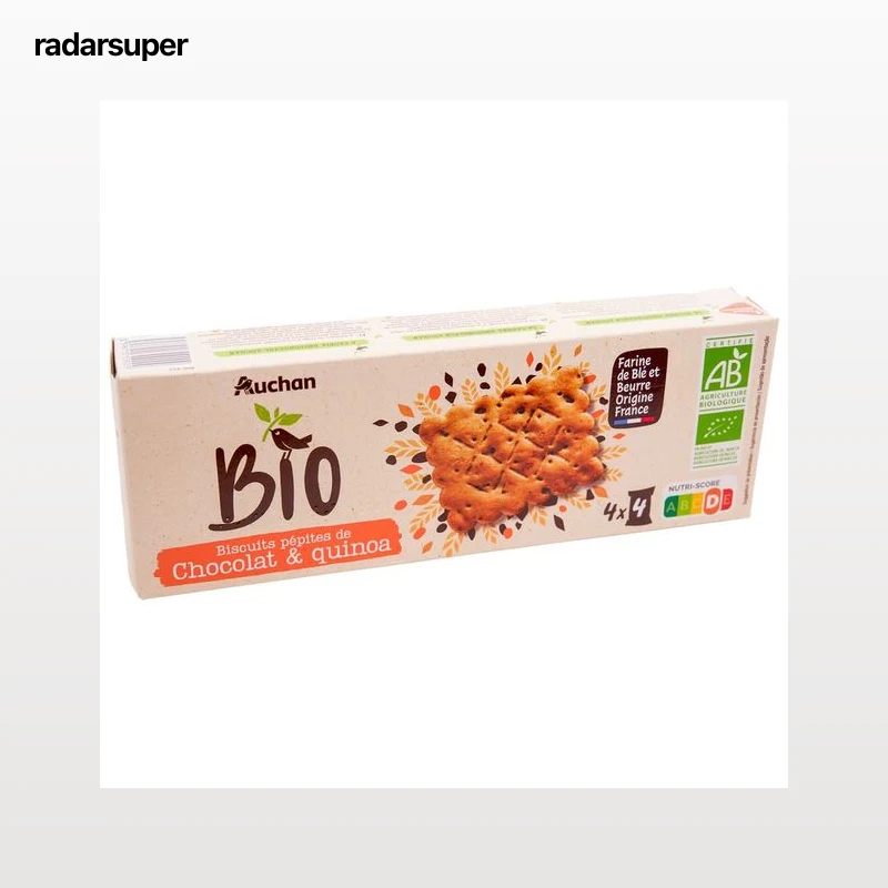 PRODUCTO ALCAMPO Bio Galletas con pepitas de chocolate y quinoa ecológicas 135 g.
