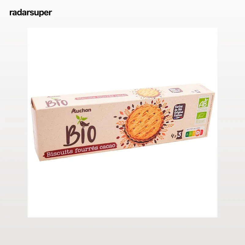PRODUCTO ALCAMPO Bio Galletas rellenas de cacao ecológico 12 uds.