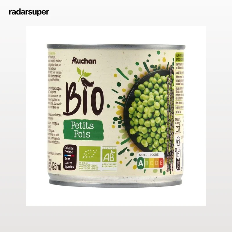 PRODUCTO ALCAMPO Bio Guisantes la natural ecológicos 265 g.