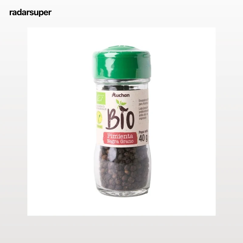 PRODUCTO ALCAMPO Bio Pimienta negra ecológica 40 g.