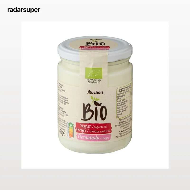PRODUCTO ALCAMPO Bio Yogur natural desnatado de leche ecológica de oveja 420 g.