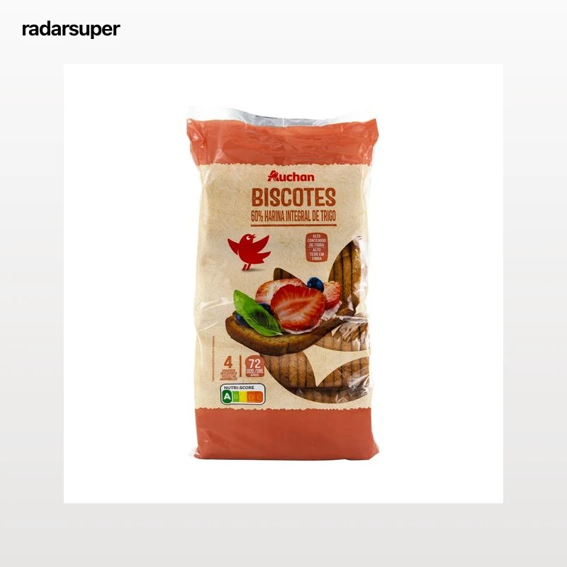 PRODUCTO ALCAMPO Biscotes con 60% harina integral de trigo 72 uds.