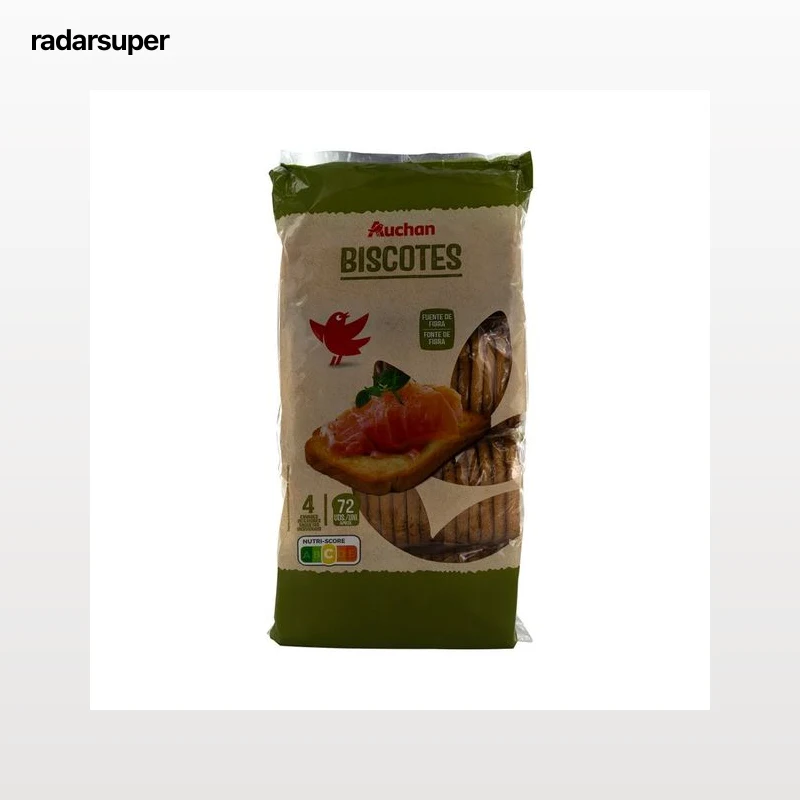 PRODUCTO ALCAMPO Biscotes (alimento fuente de fibra) 72 uds.