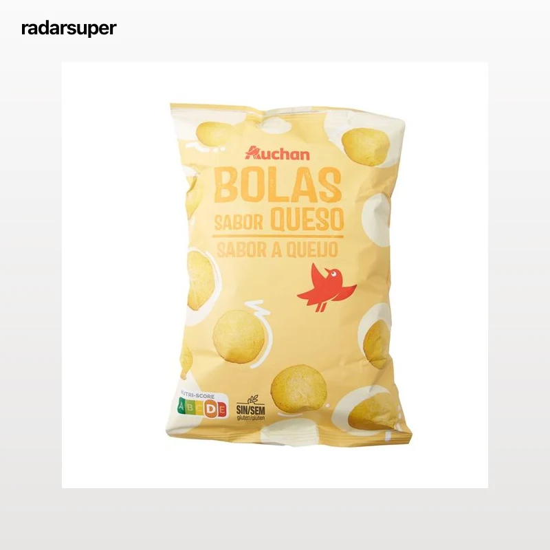 PRODUCTO ALCAMPO Bolas de maíz con sabor a queso bolsa de 80 g.