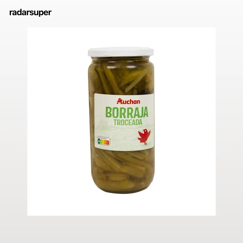 PRODUCTO ALCAMPO Borraja troceada al natural frasco de 400 g.