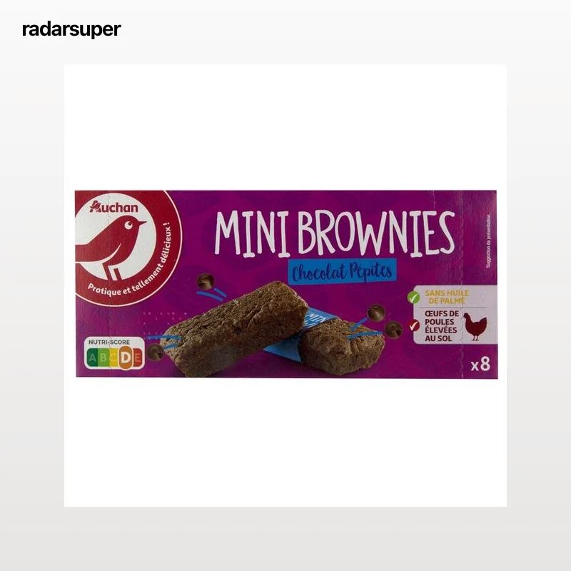 PRODUCTO ALCAMPO Brownies Individuales con pepitas de chocolate 8 uds. 240 g.