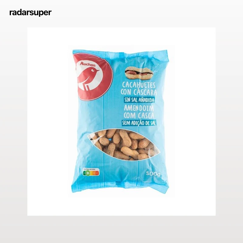 PRODUCTO ALCAMPO Cacahuetes con cáscara tostados sin sal añadida 500 g.