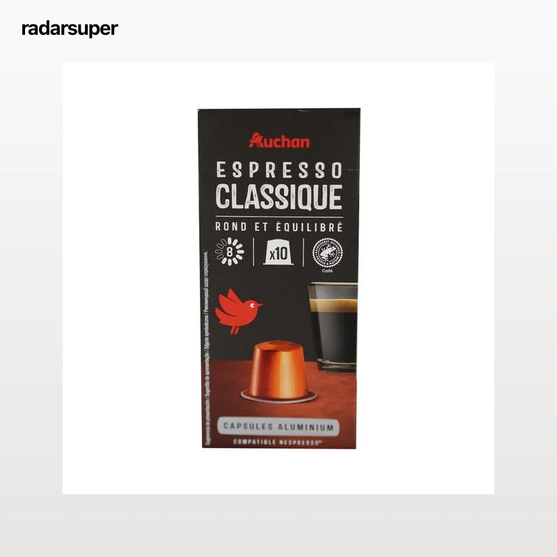 PRODUCTO ALCAMPO Café en cápsulas Espresso  clásico I8, 10 uds.