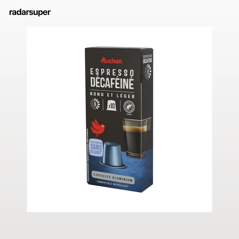 PRODUCTO ALCAMPO Café en cápsulas Espresso descafeinado I6, 10 uds.