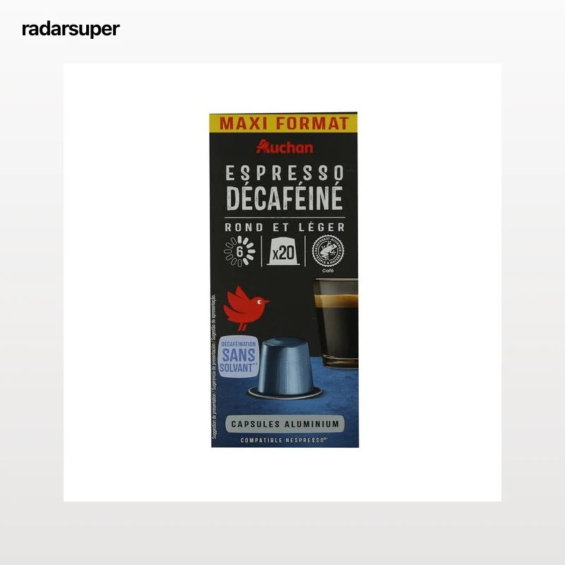 PRODUCTO ALCAMPO Café en cápsulas espresso descafeinado I6, 20 uds.