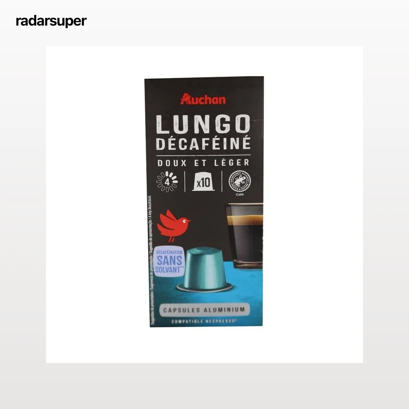 PRODUCTO ALCAMPO Café en cápsulas Lungo Descafeinado, I4, 10 uds.