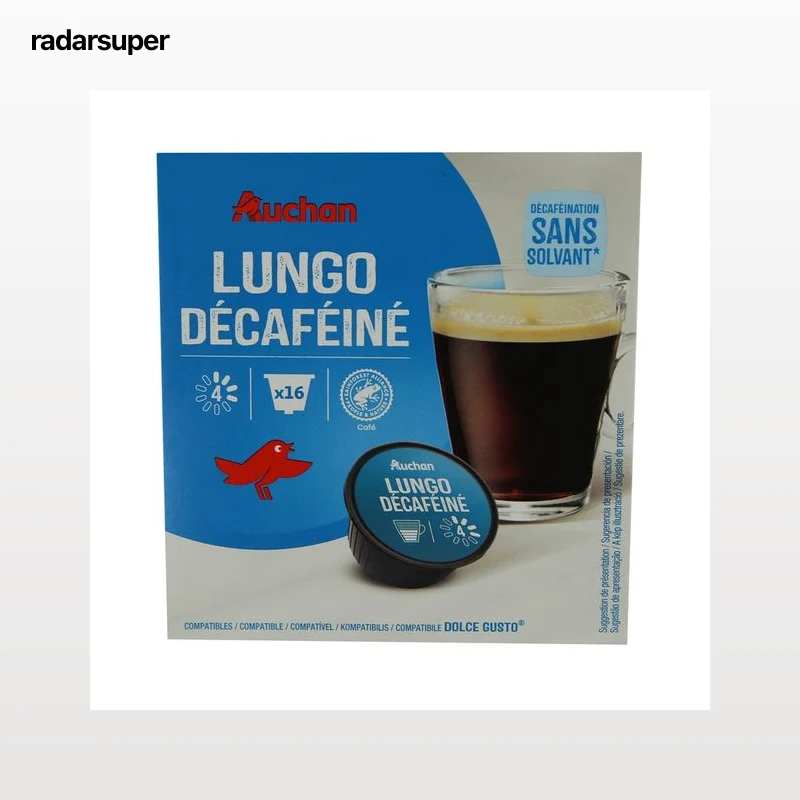 PRODUCTO ALCAMPO Café en cápsulas Lungo Descafeinado I4, 16 uds.