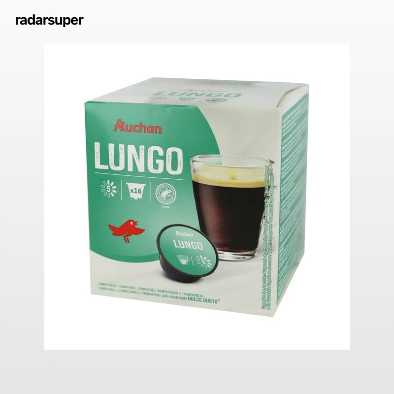 PRODUCTO ALCAMPO Café en cápsulas Lungo I5, 16 uds.